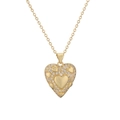 Vergulde hart hanger ketting met fonkelende kristallen op een witte achtergrond - Zirkonia Multi-Hart Combinatie