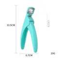 U-shaped mint green nail clipper for artificial tips with spring loaded handle 12.5cm - Portable / Green