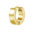 Orecchini a cerchio dorati in acciaio inossidabile con superficie piana lucidata - 3*9 / Oro