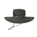 Dark green outdoor sun hat with breathable mesh, wide brim, and adjustable windproof cord - L(58-60cm) / Army Green