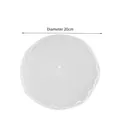 Detailed top view of a 20cm round epoxy resin silicone mold with irregular wavy edges - Silicone Mold / Medium Round Wave Edge (Diameter 20cm)