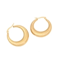 Minimalist gold geometric hoop earrings with polished chunky crescent metal design - Crescent Chunky Metal Style (3#)