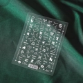 Adesivi per unghie 5D bianchi con segni zodiacali e costellazioni serie TS-049 - Storia dello Zodiaco (TS-049)