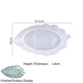 Leaf-shaped silicone mold for DIY resin storage trays showing dimensions 18.4cm x 10cm - Type 3 Leaf