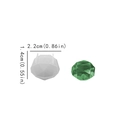 Moule en silicone pour résine avec pièce de diamant vert facetté pour création bijoux - Diamant extra petit à fond plat