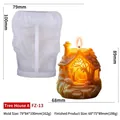 3D tree house silicone candle mold for DIY fairy tale forest cottage crafts - Tree House A FZ-13