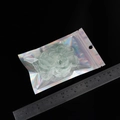 Laser iridescent zip lock bag with light green mesh flower hair accessory and ruler - Small and Medium Size