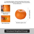 Lifelike artificial weighted orange with realistic skin texture and 8cm diameter size - Orange