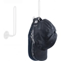 Organizzatore a parete in metallo bianco per cappelli da baseball con base circolare e viti - Bianco