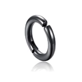 Orecchino a clip a cerchio nero in acciaio inossidabile stile punk per orecchie non forate - Stile 5-12mm