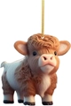 Veau des Highlands brun et blanc (Style Un)