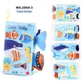 Sea Tails sensory cloth book for babies featuring colorful 3D sea animal tails and rustling paper - Ocean Animals Theme (Sea Tails)