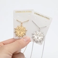 Minimalist stainless steel sun smile pendant necklaces in gold and silver finishes - Sun Face