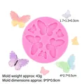 Stampo in silicone rosa a farfalla per resina con varie forme di farfalle - Rosa