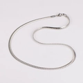 S-shaped silver flat snake chain necklace in minimalist polished stainless steel - 4mm*50cm / Silver