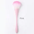 Pink large mushroom head powder brush with soft gradient bristles and ergonomic handle - Large / Large Pink White Base Pink Tip Small Waist