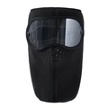 Black fleece thermal face mask with integrated anti-fog goggles and breathing holes - Extended Neck Style / Black