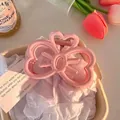 Pink ribbon bow hair claw clip with matte texture and 9cm size detail for elegant styling - Bow Claw-Approx 9cm / Pink