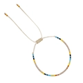 Handgefertigtes Boho-Perlenarmband mit bunten Perlen und verstellbarem geflochtenem Band - Mehrfarbig G