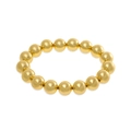 Macro di bracciale con sfere dorate lucide su sfondo bianco per uno stile minimalista - Oro (12mm)