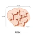 Stampo in silicone rosa con creature marine come tartaruga e cavalluccio marino per dolci - Stampo Oceano a 7 Cavità / Rosa Morandi (Vita Marina)