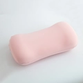 Pink memory foam ergonomic neck pillow with breathable fabric for lumbar and neck support - Ice Silk-Pink (Standard-No Liner)