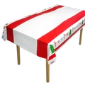 Nappe de Noël rectangulaire jetable avec motifs festifs de sapins et de sucres d'orge - Motif Sucre d'Orge Rouge Blanc Vert