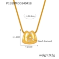 Gold lucky pouch necklace with sparkling white crystals on an elegant snake chain - Gold Color White Rhinestone (P1958)