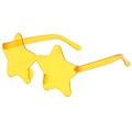 Star shaped rimless sunglasses for kids with yellow transparent lenses and plastic frame - Night Vision Yellow