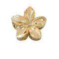 Elegant gold flower hair claw clip with metallic finish for stylish hair styling - 1# Gold / Gold