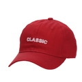 Classic red cotton baseball cap with white embroidered letters in sports style - Burgundy