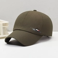 Berretto da baseball traspirante verde oliva scuro con tessuto perforato e logo - Regolabile / Verde Militare