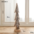 Décoration de sapin de Noël en écorce de bouleau rustique de 35cm avec base en bois naturel - Grand Ornement d'Arbre 35cm