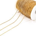 Catena a serpente dorata in acciaio inossidabile su bobina bianca per creazione gioielli DIY - 0,9 mm di diametro / Oro