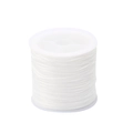 Single roll of white 0.7mm elastic string for DIY jewelry making and beading - 46m/Roll / White