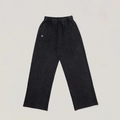Pantaloni sportivi rétro in velluto a coste grigio lavato con coulisse e croce - XS / Nero Selvaggio