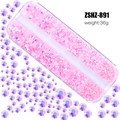 Pink AB color resin rhinestones for nail art in transparent storage box 36g - Light Pink AB (ZSHZ-891)