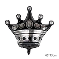 Large golden crown aluminum foil balloon with black texture for birthday party decoration - Medium Crown Black