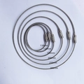 Colorful steel wire keychains in various sizes from 110mm to 300mm circumference - 1.5*200mm / Natural