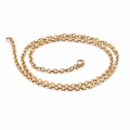 Collana classica a catena a O dorata in acciaio inossidabile con chiusura a moschettone - 50cm x 3mm / Oro