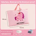 Roze eenhoorn opbergtas voor dekbedden en kleding, maat 62x44cm met 50-70L capaciteit - Roze Eenhoorn (Medium 62*44CM)