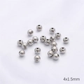Polished silver color small metal spacer beads for DIY jewelry with 4x1.5mm size details - Platinum 4mm