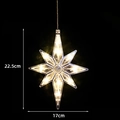 Octagonal star hanging light with warm white LED in 22.5cm height for indoor decor - North Star