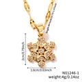 Spécifications de taille pour le collier pendentif flocon de neige doré avec zircons - Flocon de Neige Doré (N01246-1)