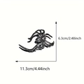Halloween black metal spider hair claw clip with size dimensions 11.3cm x 6.3cm - Spider Gun Black