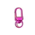 Gancio per portachiavi a molla galvanizzato colorato in finitura viola metallizzato - Rosa UV