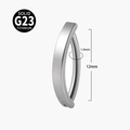 Massief G23 titanium gebogen barbell navel piercing 1,6mm 12mm sieraad model - 1.6x12mm / Staalkleur