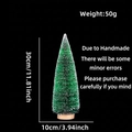 30cm mini cedar Christmas tree with snow effect and wooden base for desk decor - No Packaging / 30CM Grass Green
