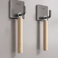 Gunmetal grey SUS304 stainless steel magnetic hooks in 2-piece set for kitchen use - Gun Gray - Magnetic 2 Pieces