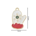 Christmas glove enamel pendant with golden snowflake pattern and dimensions 2.5cm x 1.6cm - 2351 Snowflake Glove